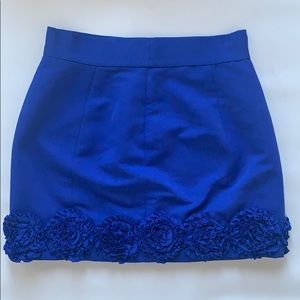 Twelve By Twelve cobalt blue zip back skirt
